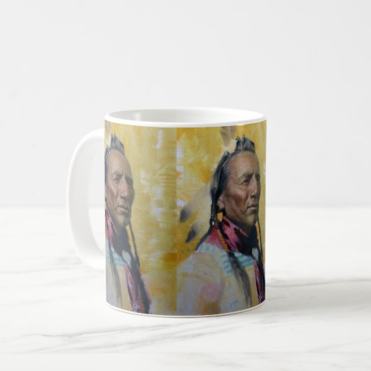 Ein Geschenk hinter Kaffee-Tasse Kaffeetasse (Vorderseite Links)