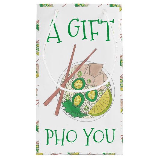 Ein Geschenk Pho (für) Ihr vietnamesischer Nudelsu Kleine Geschenktüte (Rückseite)