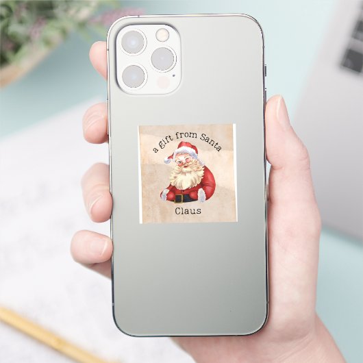 Ein Geschenk vom Weihnachtsmann Aufkleber (Telefon)
