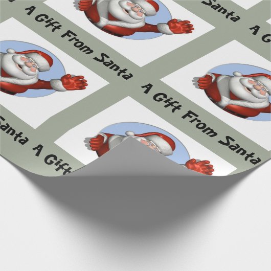 Ein Geschenk vom Weihnachtsmann Geschenkpapier (Ecke)