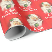 Ein Geschenk vom Weihnachtsmann Vintag Geschenkpapier (Rolleneckpunkt)