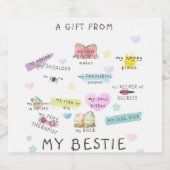 Ein Geschenk von meinen Bestie Alkoholflaschenetikett (Einzelnes Label)