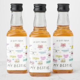 Ein Geschenk von meinen Bestie Alkoholflaschenetikett