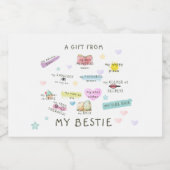 Ein Geschenk von meinen Bestie Alkoholflaschenetikett (Einzelnes Label)