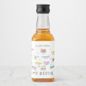 Ein Geschenk von meinen Bestie Alkoholflaschenetikett (Vorderseite)