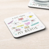 Ein Geschenk von meinen Bestie Getränkeuntersetzer (Linke Seite)