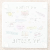 Ein Geschenk von meinen Bestie Glasuntersetzer (Rückseite)