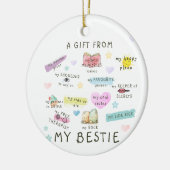 Ein Geschenk von meinen Bestie Keramik Ornament (Links)