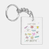 Ein Geschenk von meinen Bestie Schlüsselanhänger (Vorderseite links)