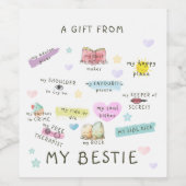 Ein Geschenk von meinen Bestie Weinetikett (Einzelnes Label)
