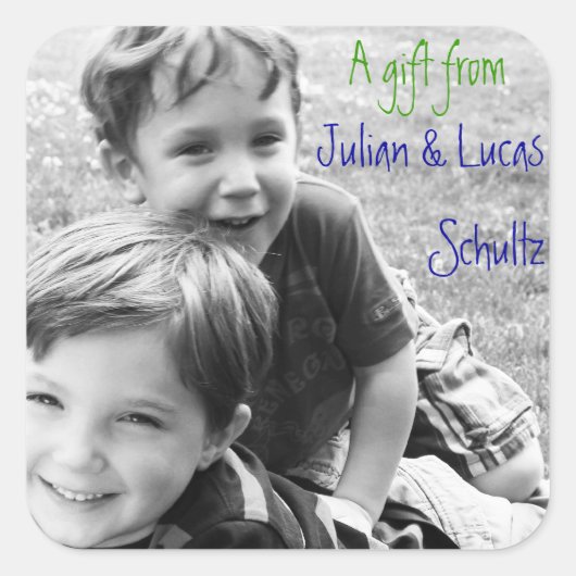 EIN GESCHENK VON MIR! Aufkleber für kundenspezifis (Vorderseite)