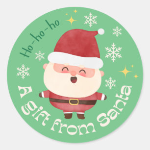 Ein Geschenk von Santa Süßer Weihnachtssticker Runder Aufkleber