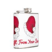 Ein Geschenk von Secret Santa Claus Red Christmas Flachmann (Rechts)