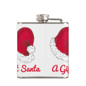 Ein Geschenk von Secret Santa Claus Red Christmas Flachmann (Rückseite)