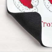 Ein Geschenk von Secret Santa Claus Red Christmas Mousepad (Ecke)