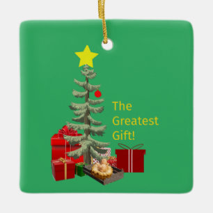 Ein Geschenk wird gegeben! Das Bestste Geschenk! Keramikornament