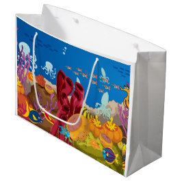 Ein Geschenkbeutel mit Aquatic Charm Große Geschenktüte