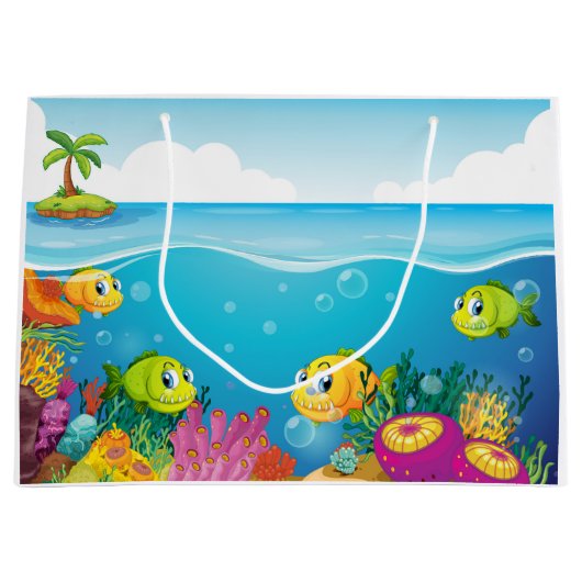 Ein Geschenkbeutel mit Aquatic Charm Große Geschenktüte (Vorderseite)