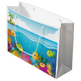 Ein Geschenkbeutel mit Aquatic Charm Große Geschenktüte