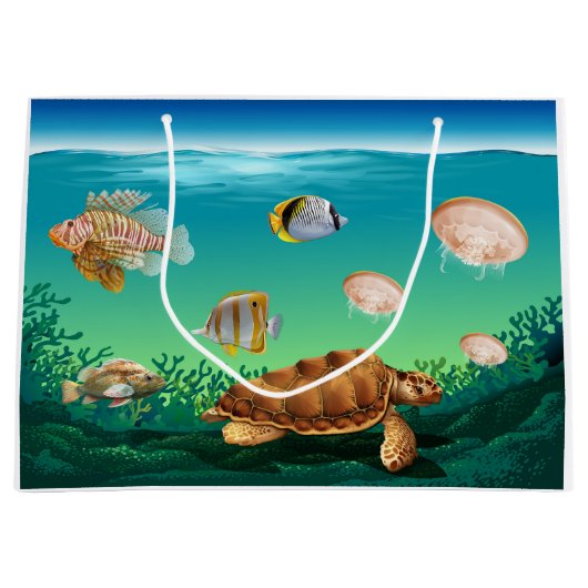 Ein Geschenkbeutel mit Aquatic Charm Große Geschenktüte (Vorderseite)