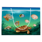 Ein Geschenkbeutel mit Aquatic Charm Große Geschenktüte (Rückseite)