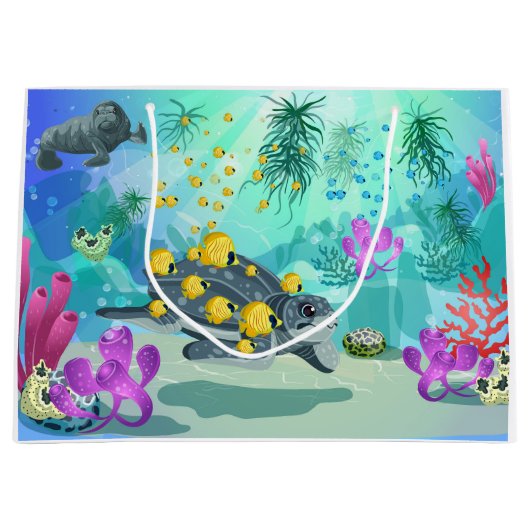 Ein Geschenkbeutel mit Aquatic Charm Große Geschenktüte (Vorderseite)