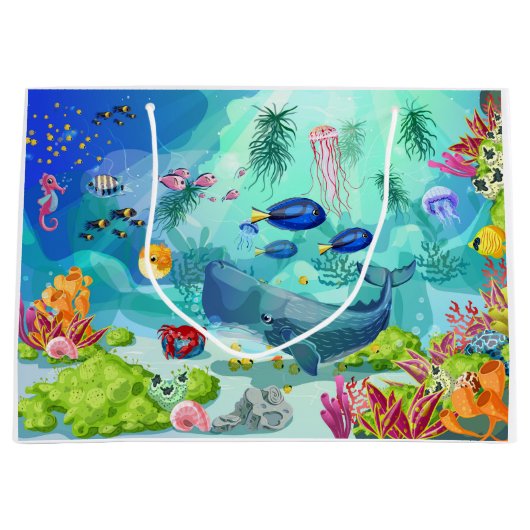 Ein Geschenkbeutel mit Aquatic Charm Große Geschenktüte (Vorderseite)