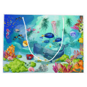 Ein Geschenkbeutel mit Aquatic Charm Große Geschenktüte (Rückseite)