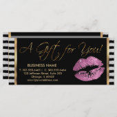 *Ein Geschenkgutschein für rosa Lipstick, Geschäft (Vorne/Hinten)
