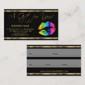 Ein Geschenkgutschein Rainbow Lipstick-Geschäft Rabattkarte (Vorne/Hinten)