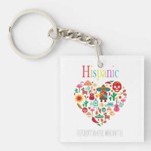 Ein Geschenkidee, um den Nationalen Hispanic Herit Schlüsselanhänger