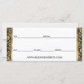 Ein Geschenkzertifikat für sie (Rückseite)