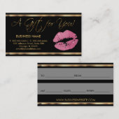 Ein Geschenkzertifikat Hübsch, rosa Lipstick Rabattkarte (Vorne/Hinten)