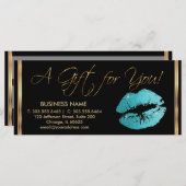 *Ein Geschenkzertifikat Hübscher Aquamariner Lipst (Vorne/Hinten)