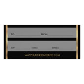 Ein Geschenkzertifikat Hübscher Aquamariner Lipsti Werbekarte (Hinten)