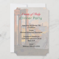 Ein Geschmack von Italien Abendessen Party Einladu