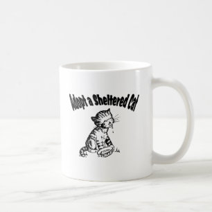 Ein geschütztes Katzen adoptieren Kaffeetasse