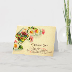 Ein geschwächter Geburtstagswunsch 1910 Vintag Karte