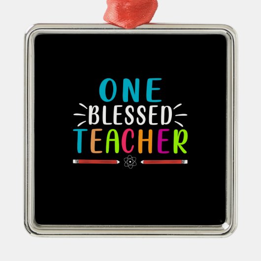Ein gesegneter Lehrer Ornament Aus Metall (Vorne)