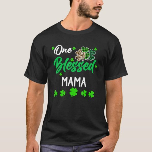 Ein gesegneter Mama C St Patrick's Day Irish T-Shirt (Vorderseite)