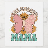Ein gesegnetes Mama Weinetikett (Einzelnes Label)