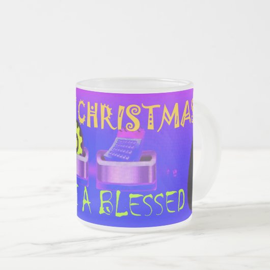 Ein gesegnetes Weihnachten - ein festes digitales Mattglastasse (VorderseiteRechts)