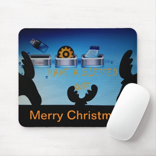 Ein gesegnetes Weihnachten - ein festes digitales Mousepad (Mit Mouse)