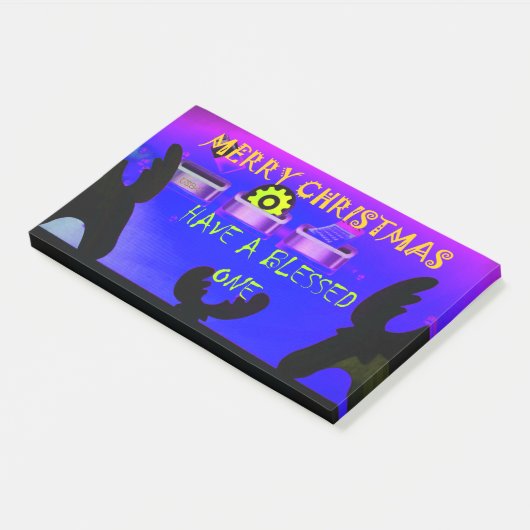 Ein gesegnetes Weihnachten - ein festes digitales Post-it Klebezettel (angewinkelt)