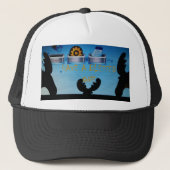 Ein gesegnetes Weihnachten - ein festes digitales Truckerkappe (Vorderseite)