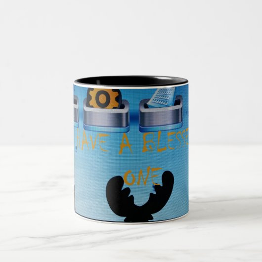 Ein gesegnetes Weihnachten - ein festes digitales Zweifarbige Tasse (Mittel)