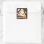 Ein gesegnetes Weihnachtsfest Quadratischer Aufkleber (Tasche)