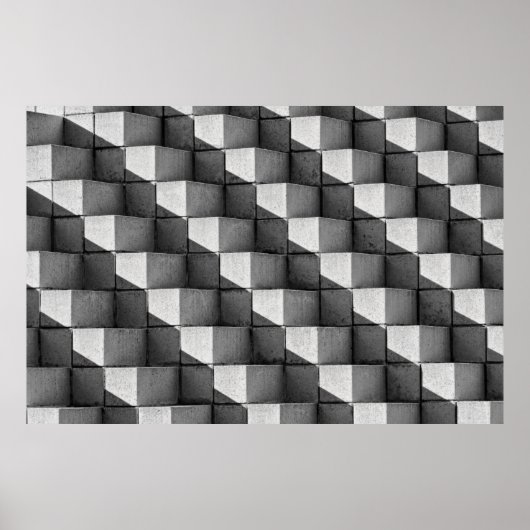 Ein Gesicht der "Vierseitigen Pyramide" Skulptur i Poster (Vorne)