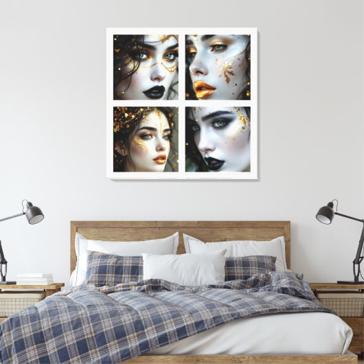 Ein Gesicht in der Zeit Leinwanddruck (Insitu (Schlafzimmer))