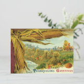 Ein gesunder Erntedank; Indischer Mais und Hystack Einladung (Stehend Vorderseite)